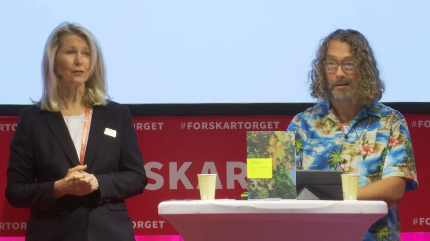 Bild av presentation av sammanställningenav praktiknära forskning om undervisning för elever med intellektuell funktionsnedsättning, publicerad av Skolforskningsinstitutet.
