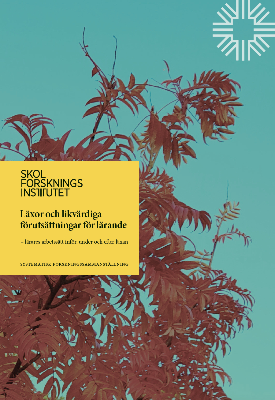 Omslag till Läxor och likvärdiga förutsättningar för lärande